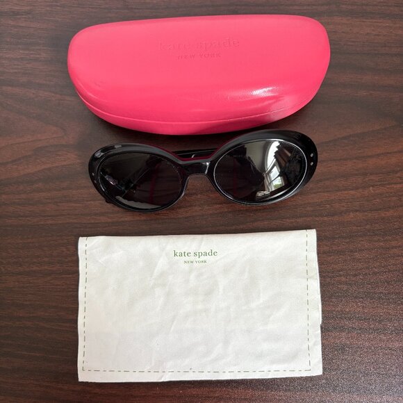 Kate Spade Sunglasses Frames Maya 135 Black with Case - Picture 1 of 6